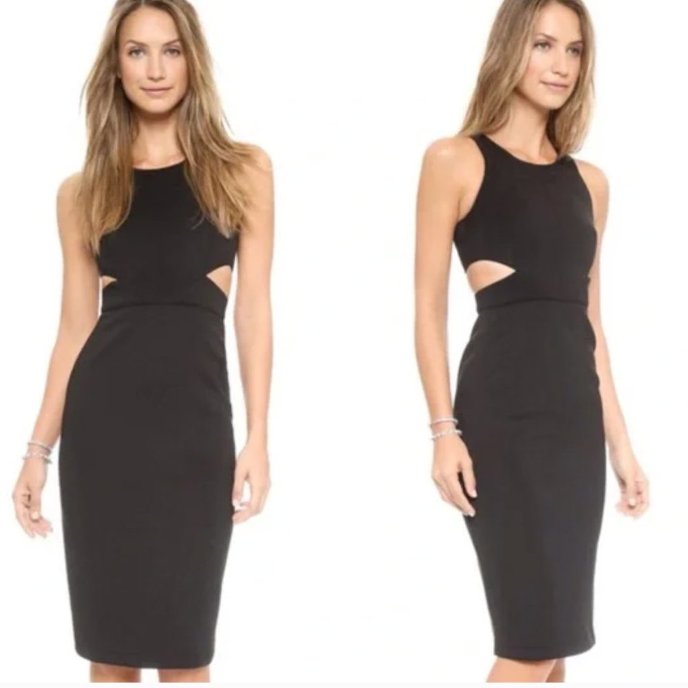 Hunter Bell Porter Dress Black with cutouts Size 0
